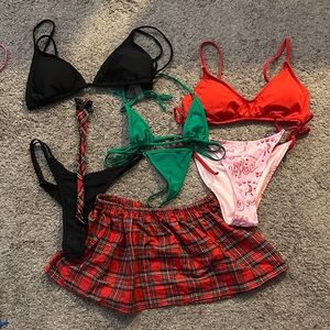 Sexy Red and Pink Bikini Set